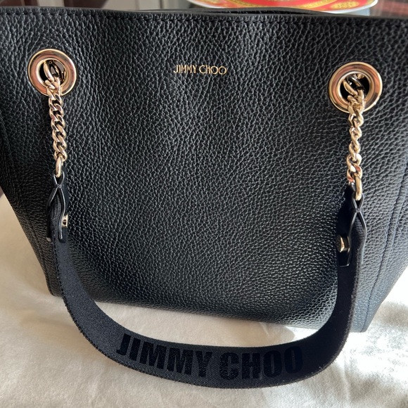 Jimmy Choo Black Leather Tote Bag - Picture 2 of 6